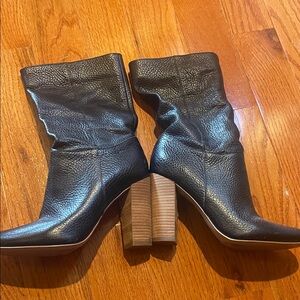 Black Leather Ankle Boots. Banana Republic